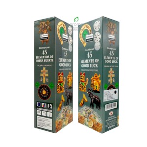 Bâtons d'encens Darshan 45 Éléments de Bonne Fortune, écologiques, en bambou biologique, parfumés, encens indien pour usage religieux - Product Image 3