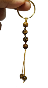 Porte-clés en cristal de haute qualité, œil de tigre, Om mani, pierre naturelle, perle de guérison, cadeau pour femme, porte-clés en pierre naturelle. - Product Image 2