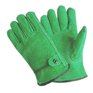 Premium Quality Cowhide Split Leather Safety <b>Gloves</b> <b>Drivers</b> Adjustable Wristband Anti-static Customizable Logo Industrial Garden - Product Image 5