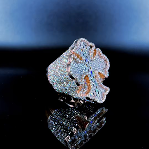 Bague Hip Hop Baguette Croix en Argent Sterling 925 Ice Out VVS Moissanite Bague Personnalisée - Product Image 2