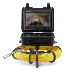 Telecamera per Ispezione Fognature Impermeabile IP68 da 230 Ft/70 m con Schermo da 9 Pollici, 12 LED Regolabili, Funzione DVR per Ispezione Tubazioni - Product Image 1