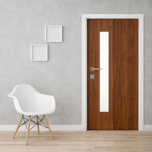 Porte intérieure en PVC design, étanche, résistante aux rayures, ignifuge, anti-termites, pour salle de bain, chambre, cuisine, finition moderne - Product Image 1