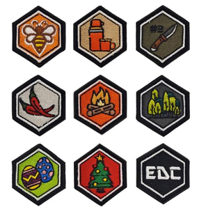 Embroidered Canvas Fabric Patches with Hook & Loop Style for Sports Team <b>Badges</b> Gifts & Home Decor-Custom Shapes Available - Product Image 6