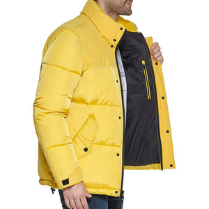 Customized Men Puffer Jacket Padded Bubble Down Puffer 2025 <b>Windbreaker</b> Padded Thick <b>Black</b> Hooded Bubble Padded Jacket - Product Image 2