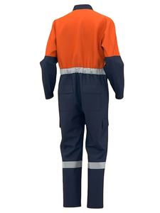 Mono de Trabajo Industrial Impermeable y Transpirable con Cremallera Frontal y Múltiples Bolsillos, Tallas Europeas, Diseño Color-Block, Venta al por Mayor - Product Image 3