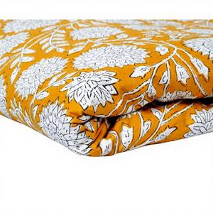 ผ้าฝ้ายแท้ 100% ขายส่ง ผ้าทอมืออินเดียลายพิมพ์บล็อกซานาเนรี ระบายอากาศได้ดี เป็นมิตรกับสิ่งแวดล้อม แห้งเร็ว น้ำหนักเบา สำหรับผู้หญิง - Product Image 1