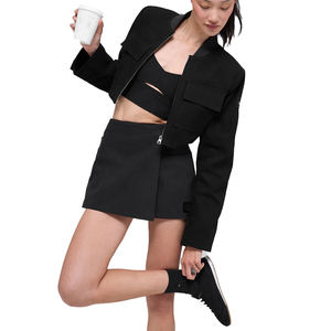High demand Women's Cropped Utility Jacket Cotton Canvas Full Zip Jacket Streetwear Fashion Jacket Private <b>Label</b> OEM manufacture - Product Image 6