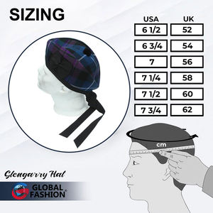 Gorro Glengarry Tradicional Escocés Premium Azul Cielo con Diseño a Cuadros, Diseñado para Actuaciones de Gaitas de Flandes 2026 - Product Image 6