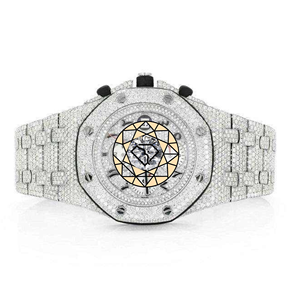 Luxury Moissanite Diamond Watch Iced Out Chronograph Watch Custom Diamond Watch Stainless Steel Quartz Wrist Watch VVS1 - Product Image 1