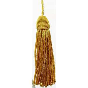French Gold Bullion Tassels Pallium with Rhinestone Trimming Crocheted Custom Made - Product Image 2