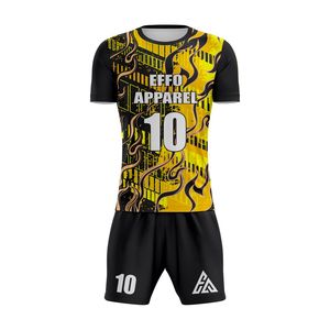 Maillot et Short de Football Personnalisables en Polyester Respirant Imprimé par Transfert Thermique – Fabriqués au Pakistan – Créez Votre Propre Design d'Équipe - Product Image 5
