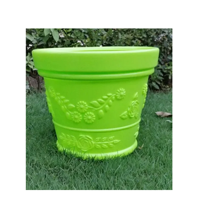 Maceta de Plástico Ecológica Ligera y Duradera Indigo, Aspecto Plateado Antiguo, 14 Pulgadas, Estilo Moderno Vintage para el Hogar - Product Image 2