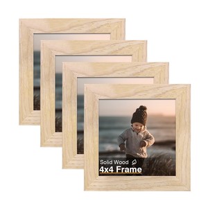 Solid Wood Photo <b>Frames</b> <b>4x4</b> Wholesale | Natural Honey Wooden <b>Frame</b> Set - Product Image 1