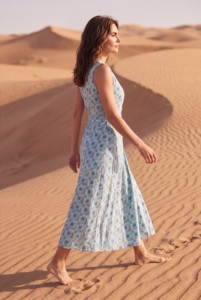 Vestido de Moda con Estampado 100% Hecho a Mano, Vestido Halter, Vestido de Vacaciones, Vestido Largo Maxi, Vestido Bohemio, Regalo para Ella - Product Image 3