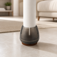 Embouts de pieds de meubles en PVC de 30 mm, noirs, ronds, protège-pieds de chaise pour sols en bois dur