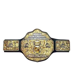 เข็มขัดแชมป์มวยปล้ำเฮฟวี่เวท UWF แบบกำหนดเอง สายหนังแท้ - Product Image 1