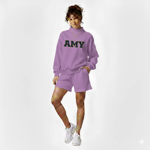 ชุดเซ็ตคอร์ดเน็คผู้หญิงสุดหรู ผ้าฝ้ายฟลีซ 100% เนื้อผ้าเรียบลื่น ยืดหยุ่นได้ ไอเทมสำคัญสำหรับฤดูร้อน - Product Image 4