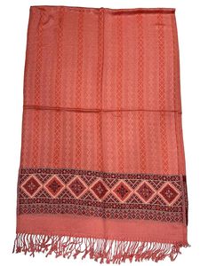 Elegant Geometric Jacquard Woven Winter <b>Wool</b> Stole Ethnic Diamond Border Soft Lightweight Skin-Friendly Women's Fashion - Product Image 6