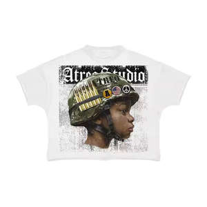 Conjunto de Ropa Urbana de Dos Piezas para Hombre, Diseño Personalizado, Verano, Algodón Lavado con Ácido de Alta Calidad, Secado Rápido, Corte Cuadrado, Camiseta Gráfica Corta - Product Image 5