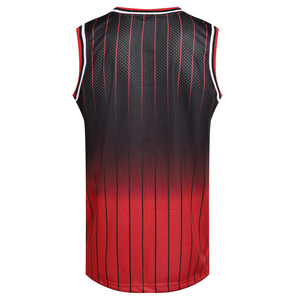 Maillot de basket-ball pour homme personnalisable, couleur unie, respirant, design par sublimation, 100% polyester, grande taille - Product Image 2