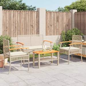 Ensemble de salon de jardin beige et marron - Product Image 3
