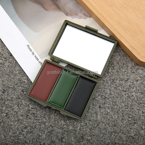 Camo Cream Woodland <span class=keywords><strong>Camouflage</strong></span> Green Face Paint Set <span class=keywords><strong>Kit</strong></span> de <span class=keywords><strong>peinture</strong></span> corporelle lavable pour la chasse à Halloween et rester caché - Product Image 4