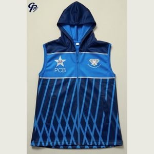 Custom Sublimated Cricket Training Sleeveless Hoodie - Quick-Dry <b>Athletic</b> Vest for Men - Product Image 3