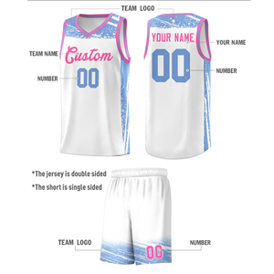 Lightweight Basketball Uniform Customizable Team Logo Jersey And Shorts Breathable <b>Performance</b> <b>Wear</b> For Teams - Product Image 4