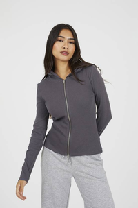 Sweat à capuche pour femme d'hiver personnalisé, écologique, 100% coton, épais, surdimensionné, avec logo sur le devant - Product Image 4