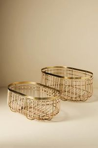 Cesta de Almacenamiento de Alambre Metálico Geométrico Moderno, Portafrutas Negro para Organizar la Encimera de la Cocina - Product Image 3