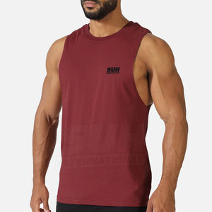 Fitness Clothing Pakistan Made Knitted 100% Cotton Breathable Gym <b>Singlet</b> Factory Direct Sale Plus Size Summer Wear <b>Men</b> <b>for</b> - Product Image 3