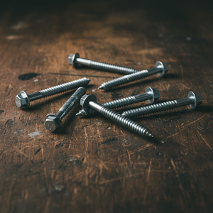 PDC Brand Metric & Inch Class 4 Coarse Wood Thread Carbon Steel <b>Galvanized</b> External Hex Head <b>Screws</b> - Product Image 3