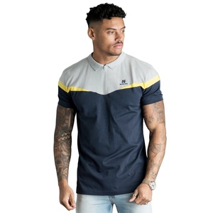 Camisetas de Golf Personalizadas para Hombre, 100% Algodón, Tejido Sólido, Transpirable, de Secado Rápido, Manga Corta, con Logotipo Bordado - Product Image 1