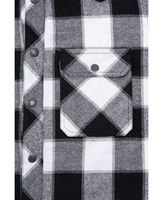 Veste en flanelle personnalisée pour homme, imprimé à carreaux, doublure polaire, manteau d'hiver à manches longues, col montant, vêtements de travail chauds pour l'extérieur