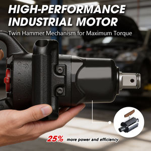 Llave de Impacto Neumática de 1 Pulgada, Doble Martillo, Aleación de Magnesio, Alto Torque de 1600 Ft-lb, Súper Ligera, OEM Taiwán - Product Image 3