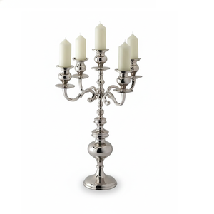 Candelabros plateados decorados con iluminación para bodas, para la decoración de la sala de estar, la entrada de la iglesia, candelabros de aluminio hechos a mano. - Product Image 1