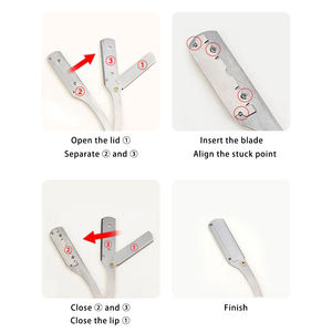 RSI NL-4rr 5-Blade <b>Razor</b> Lubricating Strip Trimmer for <b>Men</b>-Stainless Steel Blades Non-Disposable for Barber Shops Outdoor Hotels - Product Image 6