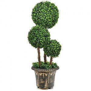 Albero Topiario Artificiale a Tre Sfere da 30 Pollici con Protezione UV per Uso Interno ed Esterno - Product Image 3