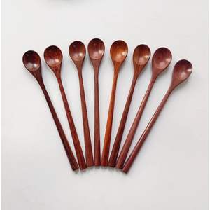 Indian Modern Disposable Wooden Spoon Long Handle Durable Easy Clean Hand Wash Only <b>Mirror</b> Wedding Flatware Cutlery Party Tea - Product Image 1