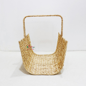 High Quality Handmade Seagrass <b>Wicker</b> <b>Log</b> Carrier <b>Basket</b>, Storage <b>Baskets</b> Organizer For Home & Office - Product Image 2