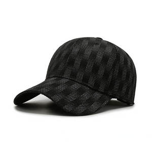 High Quality Corduroy Baseball Cap Outdoor Custom 3D Embroidery Logo Adjustable 6 Panel Cap Curved Brim Breathable Mesh Caps OEM - Product Image 1