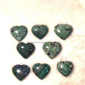 ล่าสุดปี 2024 คุณภาพดีที่สุดทับทิม Zoisite หินหัวใจอวบน้ําดีโชคดีทับทิม Fuchsite คริสตัลบําบัดอัญมณีขายส่ง - Product Image 5