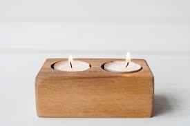 Portavelas Rectangular Rústico de Madera Más Vendido, de Madera de Mango, Económico, de Metal y Hierro, para 2 Velas de Té, para Hogar, Hotel, Navidad - Product Image 4