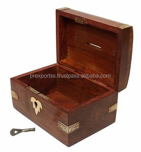 Handcrafted Wooden Rectangular Vintage Jewelry <b>Box</b> with Velvet Lining Buckle Closure <b>Keepsake</b> Storage for Gifts & Accessories - Product Image 2