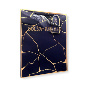 Borsa Regalo ILAN 18x24x8cm Taglia S con Design a Motivo Craquelé per Confezioni Regalo - Product Image 2