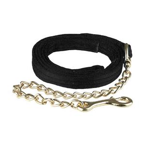 Sangle en cuir véritable extra longue de couleur noire sur mesure avec chaîne pour chevaux/chevaux de ferme Logo et marquage personnalisés - Product Image 1