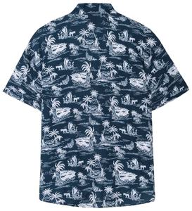Button <b>Down</b> Casual Short Sleeves Men's Hawaiian Shirt Print Beach Quick Dry Polyester Digital Printing Poplin Fabric Crocheted - Product Image 1