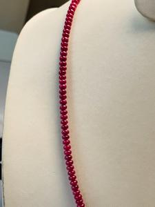 Natural <b>Ruby</b> Bead <b>Necklace</b> Non Heated Non Treated 138.63 CTS 5.0-5.3 MM 18.5 Inch Premium Quality Gemstone Jewelry Piece IGI - Product Image 6