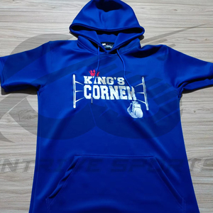 Good Quality MMA Sweatshirt Embroidery Oversize Sport Plain Pullover Custom <b>Thin</b> Fitness Men's Short Sleeve <b>Hoodie</b> - Product Image 1