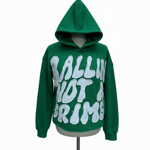 Sweat-shirt à capuche épais pour homme, coupe oversize, style streetwear, avec patchwork artistique personnalisé, esthétique urbaine, en molleton - Product Image 3